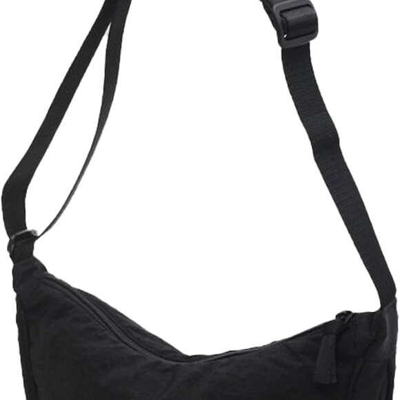 Crossbody Nylon Crescent Bag for Women - Lightweight Small Hobo With 2 Pack Inne - Picture 1 of 7